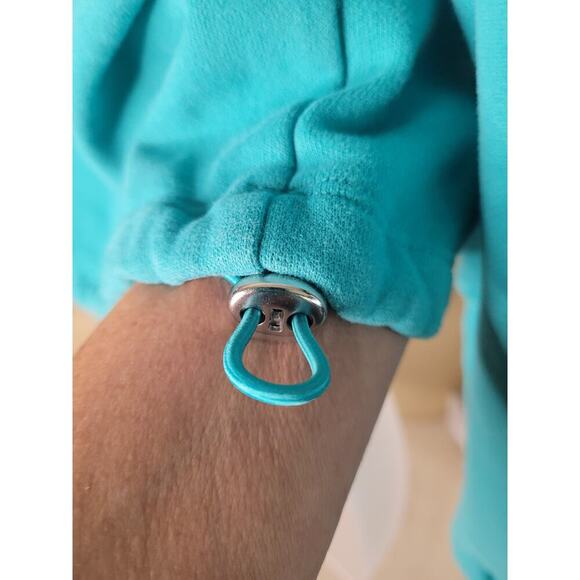 Calvin Klein Women Crop Blue Active Long Sleeve Sweatshirt Sz S - Picture 5 of 5